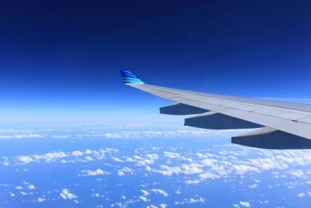 flight clouds wing